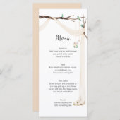 Menu Mariage de la branche Arbre de Draps Beige Ru (Devant / Derrière)