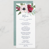 Menu Mariage de la brise tropicale (Devant / Derrière)