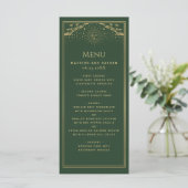 Menu Mariage de la carte Green Gold Sun and Moon T (Debout devant)