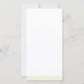 Menu Mariage de la forêt de Pâques blanc et vert (Dos)