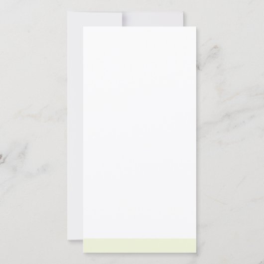 Menu Mariage de la forêt de Pâques blanc et vert (Dos)