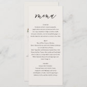 Menu mariage de la grange de cerf et de fleurs blanches (Devant / Derrière)