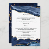 Menu Mariage de la marine et de l'or (Devant / Derrière)