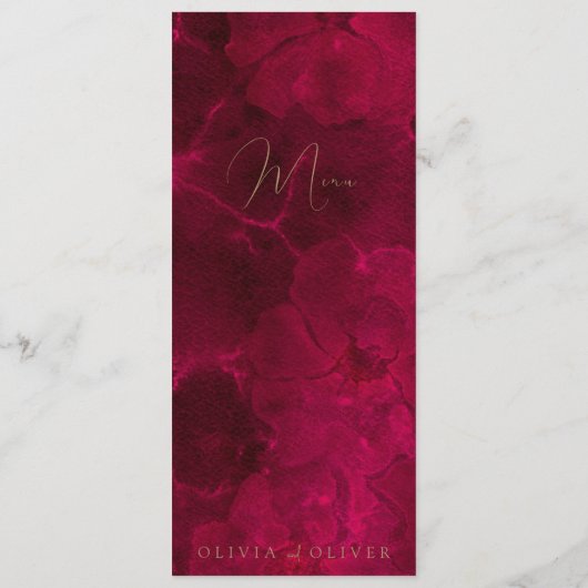 Menu Mariage de la Passion Bourgogne (Dos)