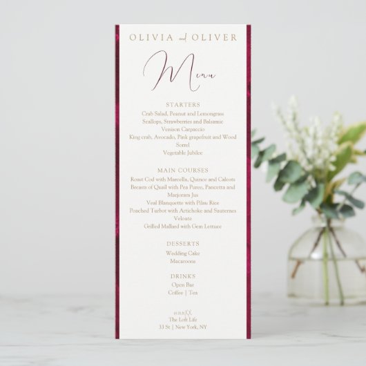 Menu Mariage de la Passion Bourgogne (Debout devant)