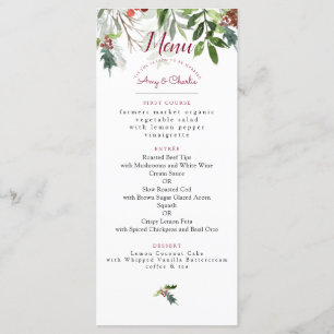 Menu Mariage de la saison de Noël