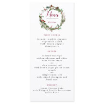 Menu Mariage de la saison de Noël