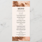 Menu Mariage de la vache rose blanche Mariage occidenta (Devant)