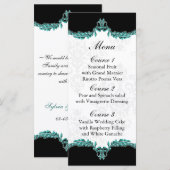 menu mariage de l'aqua noir (Devant / Derrière)