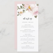 Menu Mariage de l'aquarelle féminine (Devant / Derrière)