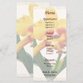 Menu Mariage de l'orchidée de Cattleya (Devant / Derrière)