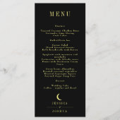 Menu Mariage de lune céleste minimale (Devant)