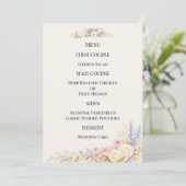 Menu Mariage de luxe dans une prairie de fleurs sauvage (Debout devant)