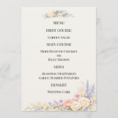 Menu Mariage de luxe dans une prairie de fleurs sauvage (Devant)