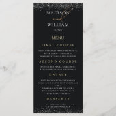 Menu Mariage de luxe Design noir avec Parties scin (Devant)