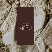 Menu Mariage de luxe en chocolat brun vieux riche