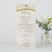 Menu Mariage de luxe en or (Debout devant)