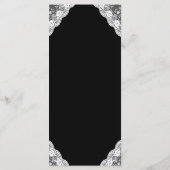 Menu Mariage de main de dentelle blanche (Dos)