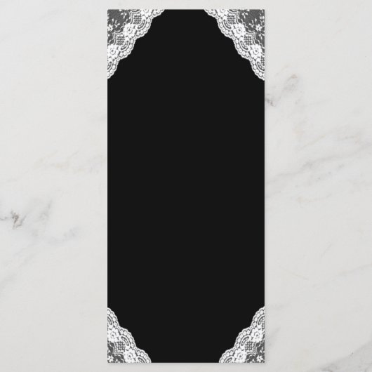 Menu Mariage de main de dentelle blanche (Dos)