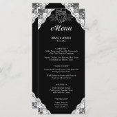 Menu Mariage de main de dentelle blanche (Devant / Derrière)