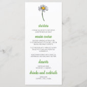 Menu Mariage de marguerite minimaliste (Devant)