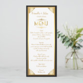 Menu Mariage de menu, réunion de menu, grand Gatsby, (Debout devant)