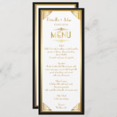 Menu Mariage de menu, réunion de menu, grand Gatsby, (Devant / Derrière)