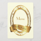 Menu mariage de menu, réunion de menu, grand gatsby ; (Devant)