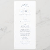 Menu Mariage de monogramme bleu foncé (Devant)
