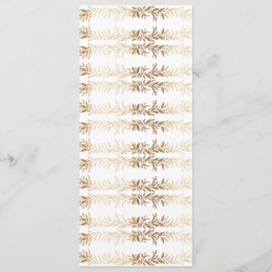 Menu mariage de monogramme de couronne d'or traditionne (Dos)