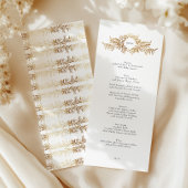 Menu mariage de monogramme de couronne d'or traditionne