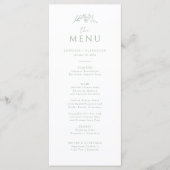 Menu Mariage de monogramme vert Sage (Devant)