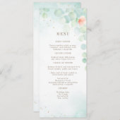 Menu Mariage de monographie florale Eucalyptus (Devant / Derrière)