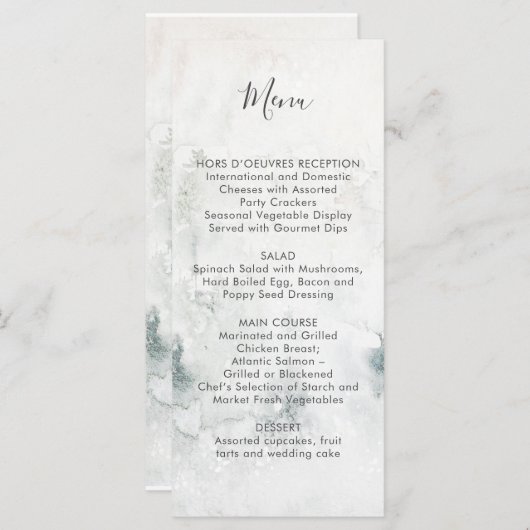 Menu Mariage de montagne alpin #2 | (Devant / Derrière)