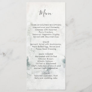 Menu Mariage de montagne alpin #2  