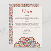 Menu Mariage de Motif de mandala géométrique classique (Devant / Derrière)