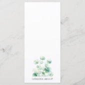 Menu Mariage de Motif naturel vert moderne (Dos)