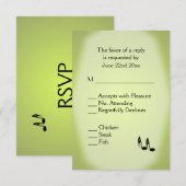 Menu Mariage de musique verte (Devant / Derrière)