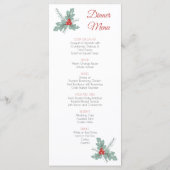 Menu Mariage de Noël de Baubles et Holly (Dos)