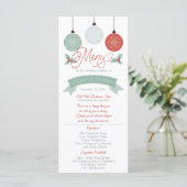 Menu Mariage de Noël de Baubles et Holly (Debout devant)