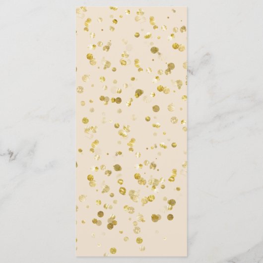 Menu Mariage de Noël en beige or (Dos)