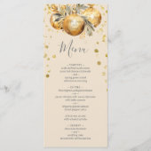 Menu Mariage de Noël en beige or (Devant)