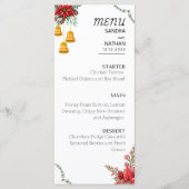 Menu mariage de Noël personnalisé (Devant)