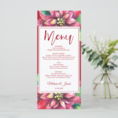 Menu Mariage de Noël Red Poinsettia (Debout devant)