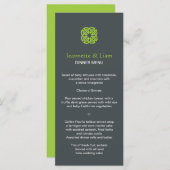 Menu Mariage de noeud celtique moderne (Devant / Derrière)