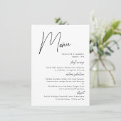 Menu mariage de noms scriptés (Debout devant)