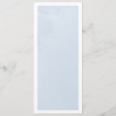 Menu Mariage de nuage d'aquarelle bleu enchantant (Dos)