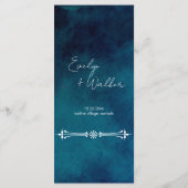 Menu Mariage de nuit d'hiver (Dos)