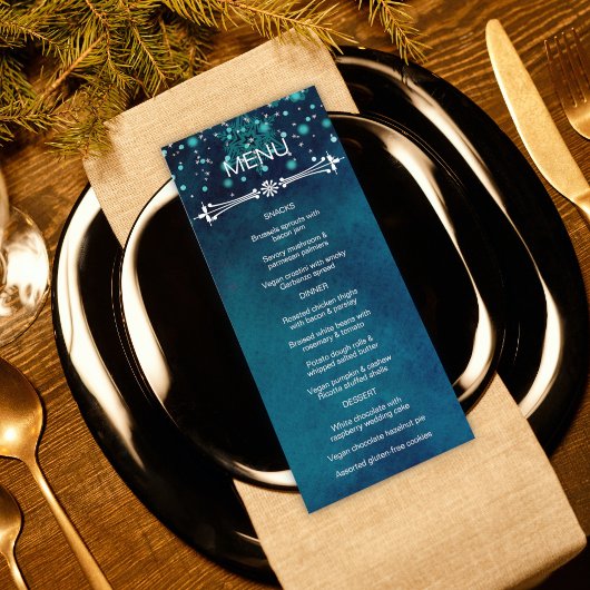 Menu Mariage de nuit d'hiver
