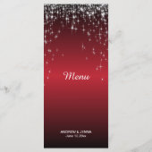 Menu Mariage de nuit étoilé dans un romantique rouge fo (Dos)